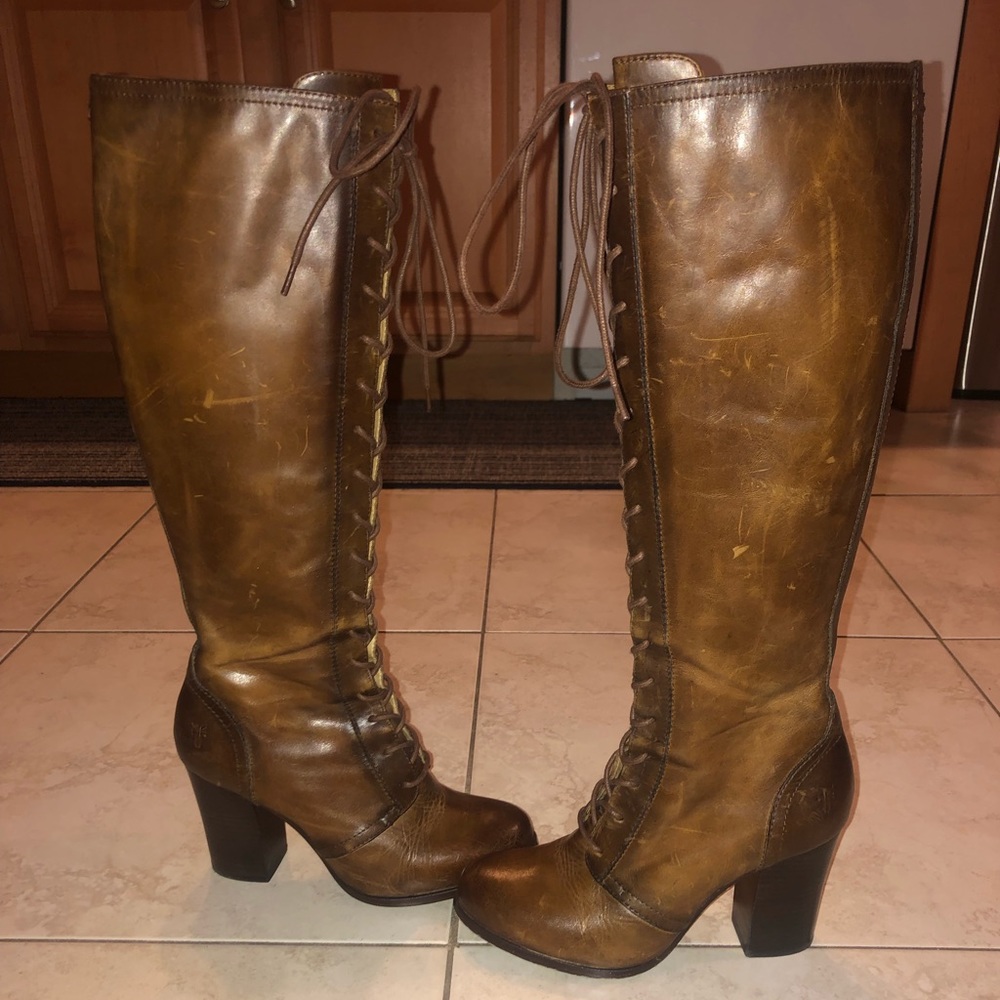 Frye Parker Lace-Up Boots 8